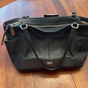 COACH Black Leather Tote